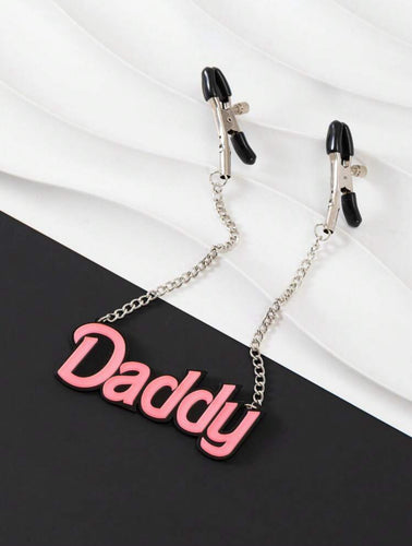 Daddy’s Girl Nipple Clamps Daddy Adjustable with Chain BDSM