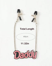 Daddy’s Girl Nipple Clamps Daddy Adjustable with Chain BDSM